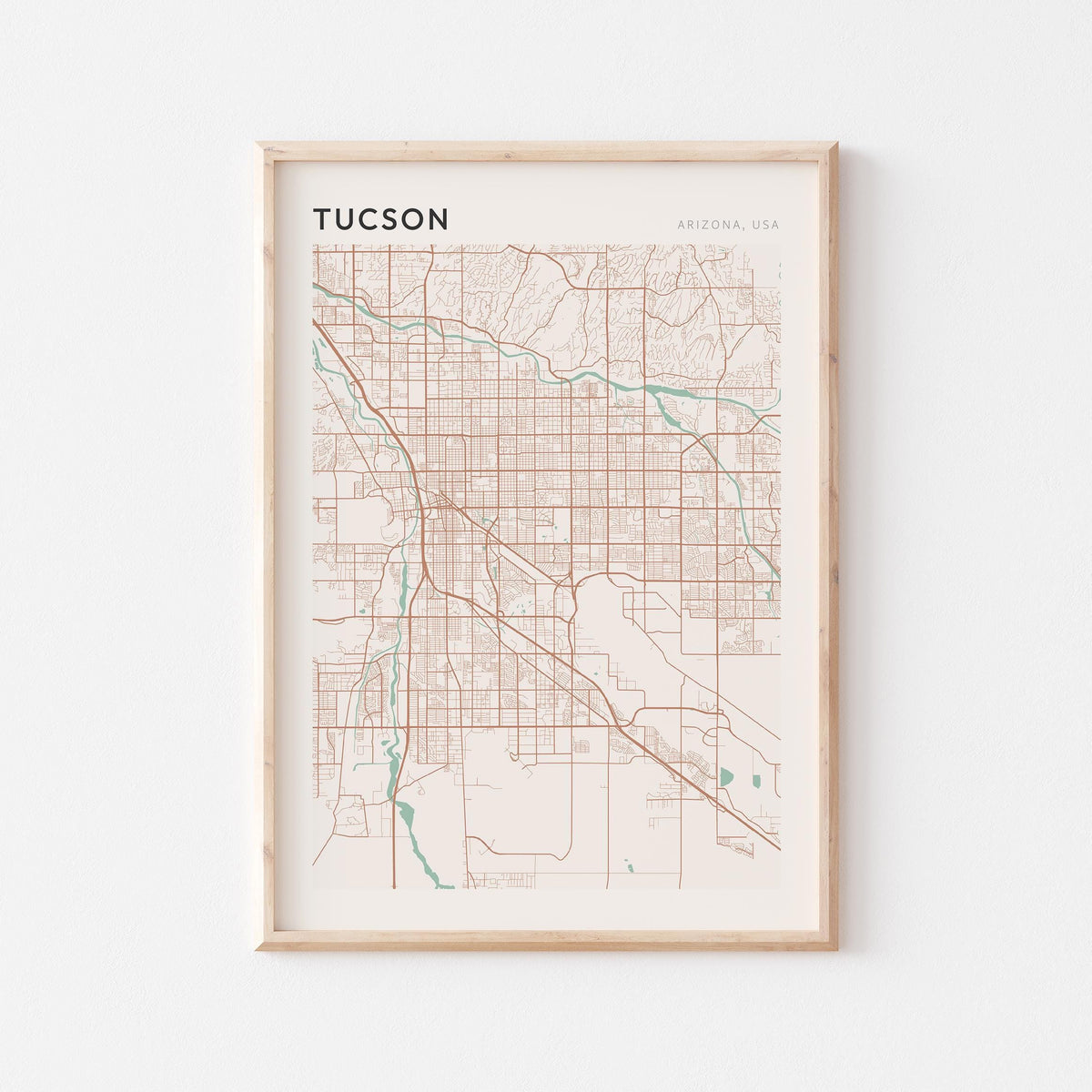 tucson, arizona map poster - image 1