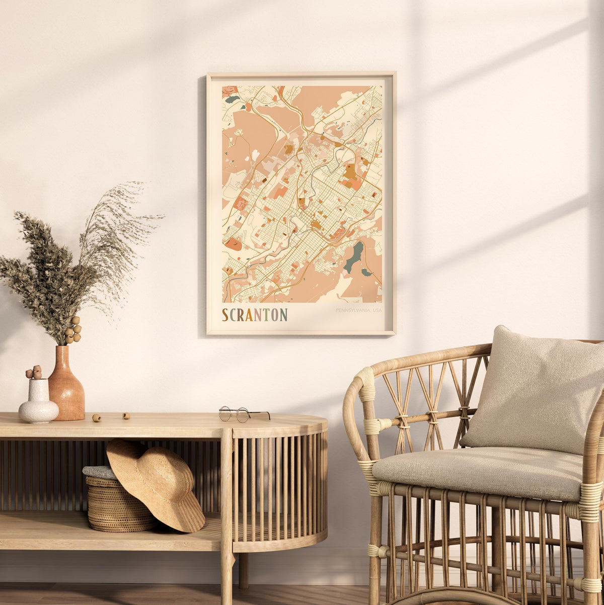 scranton, pennsylvania map poster - image 3