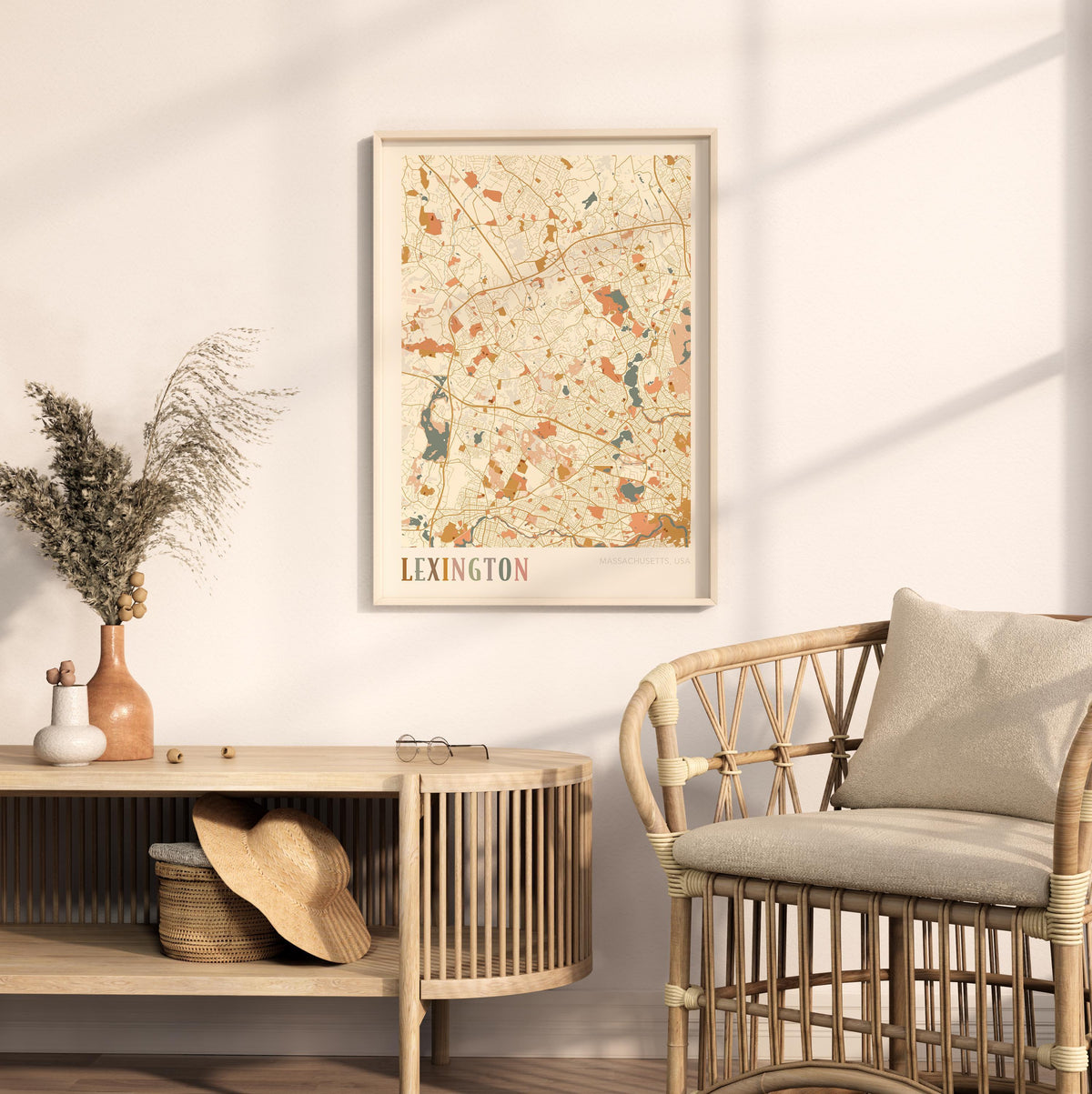 lexington, massachusetts map poster - image 3