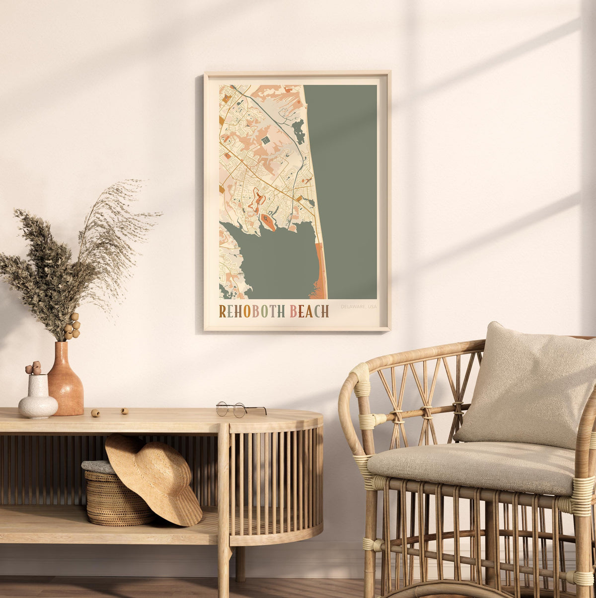 rehoboth beach, delaware map poster - image 3