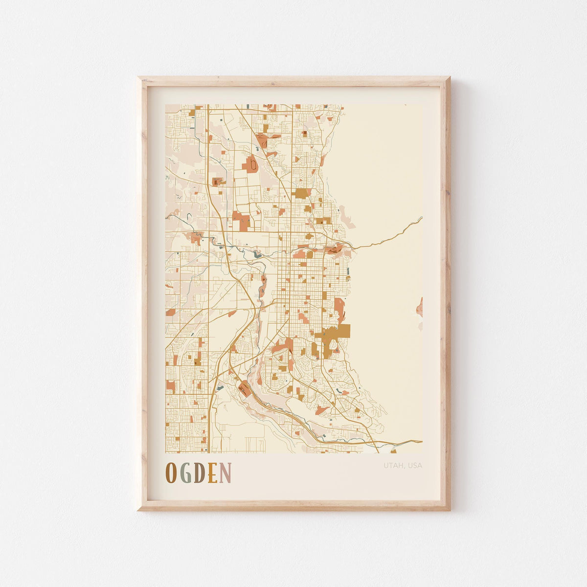 ogden, utah map poster - image 1