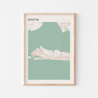 destin, florida map poster - image 1