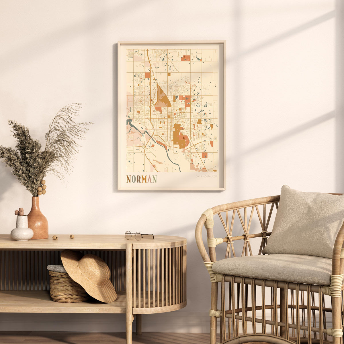 norman, oklahoma map poster - image 3