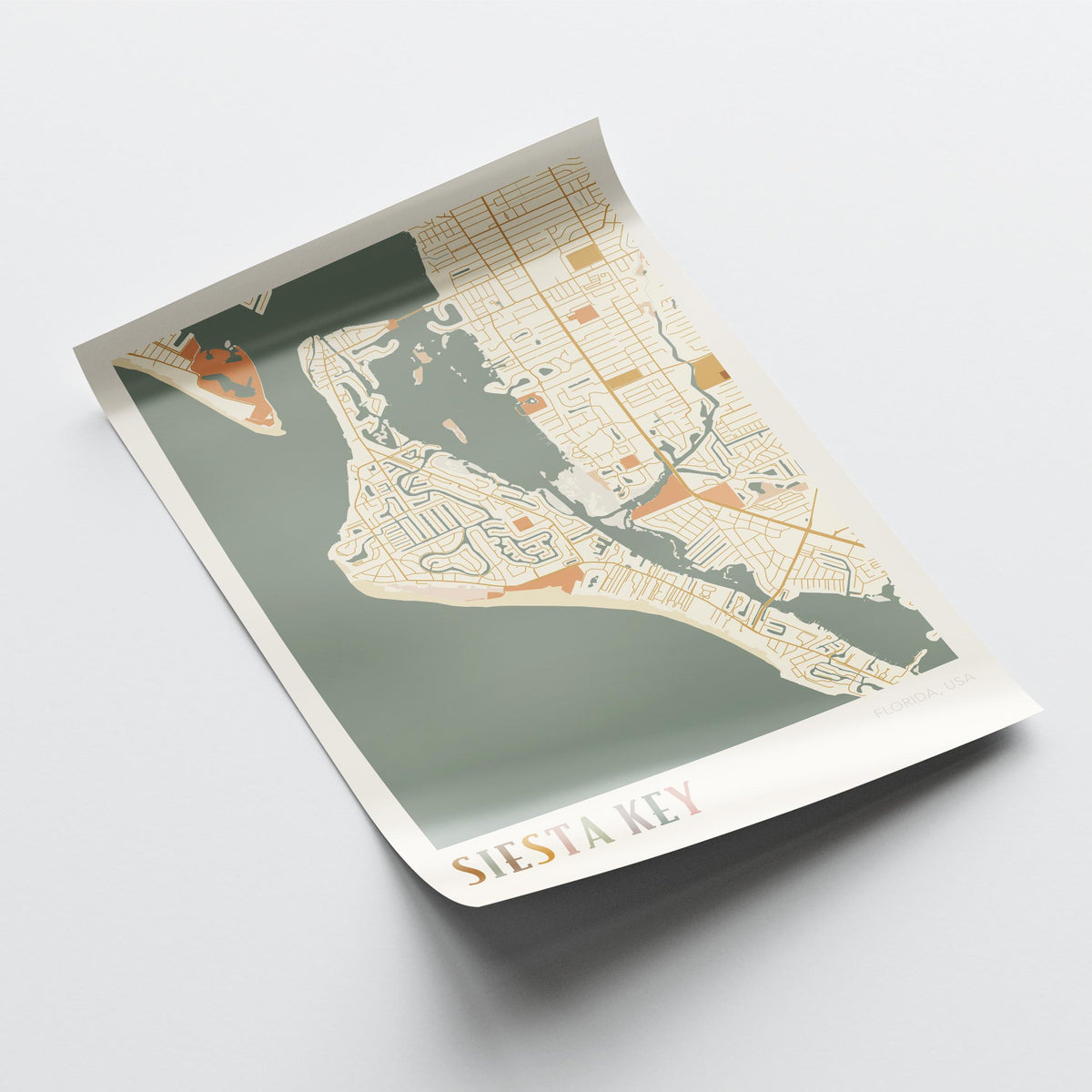 siesta key, florida map poster - image 4