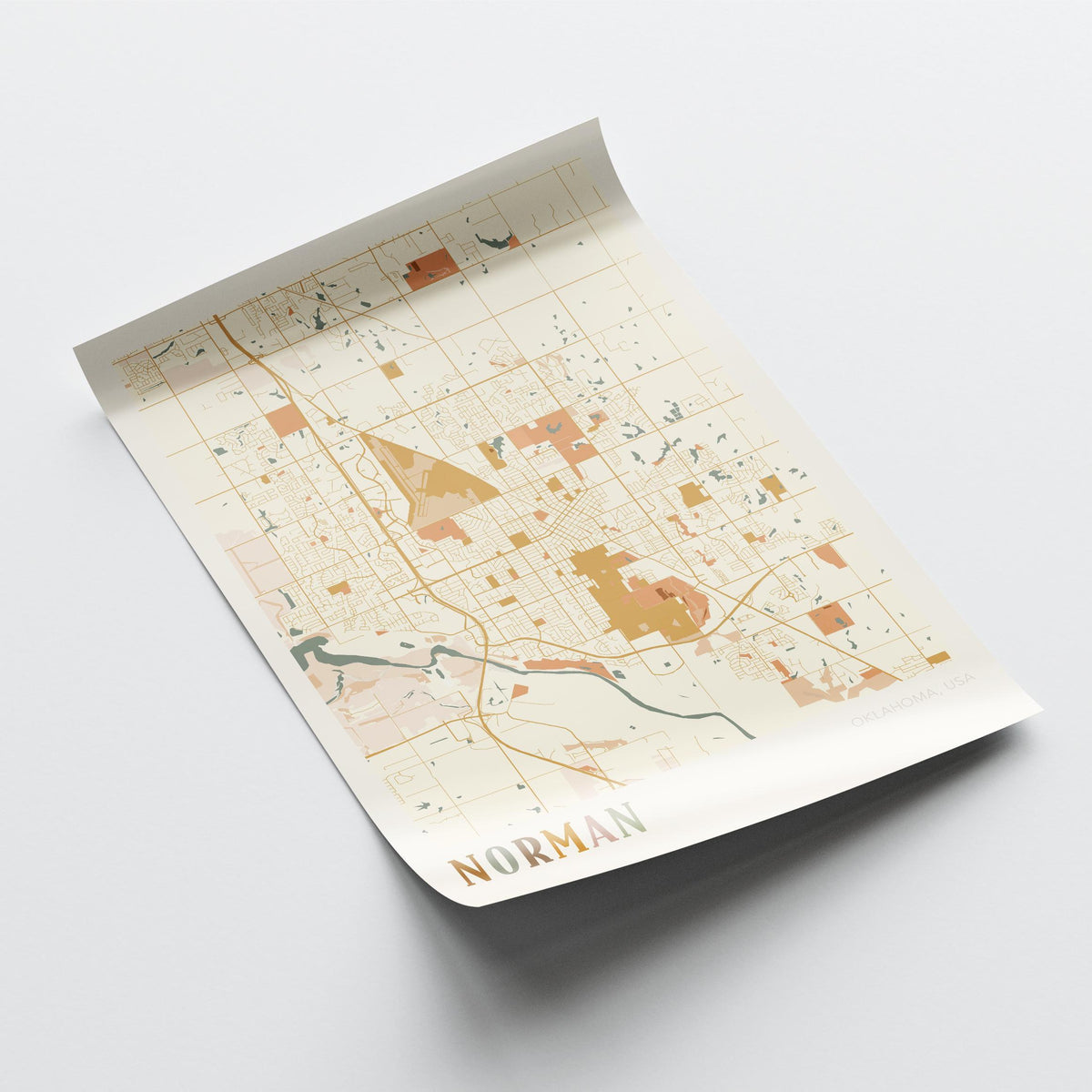 norman, oklahoma map poster - image 4