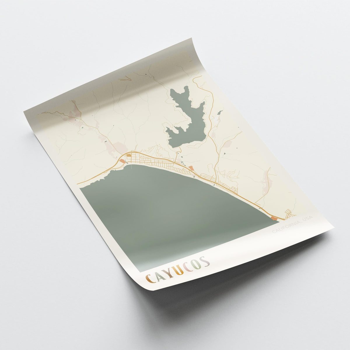 cayucos, california map poster - image 4