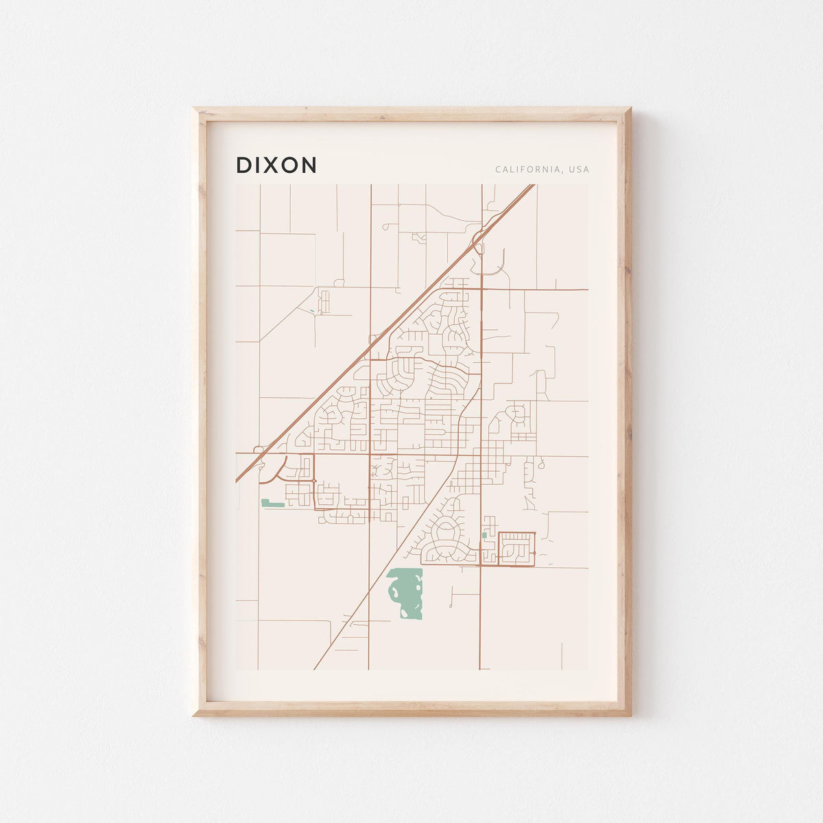 dixon, california map poster - image 1