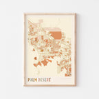 palm desert, california map poster - image 1