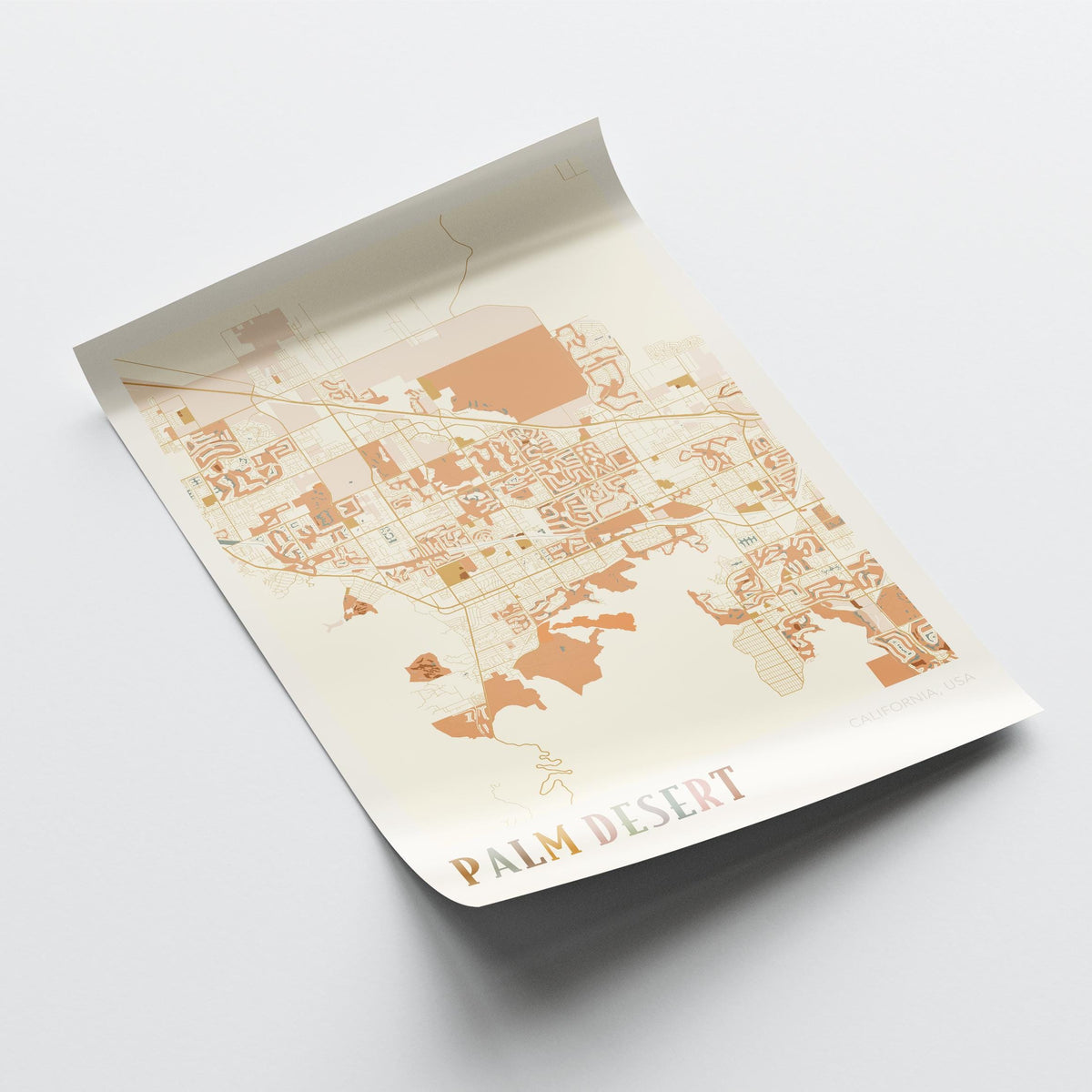 palm desert, california map poster - image 4