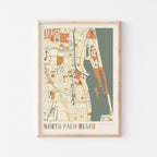 north palm beach, florida map poster - image 1