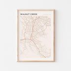 walnut creek, california map poster - image 1