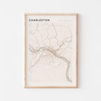 charleston, west virginia map poster - image 1