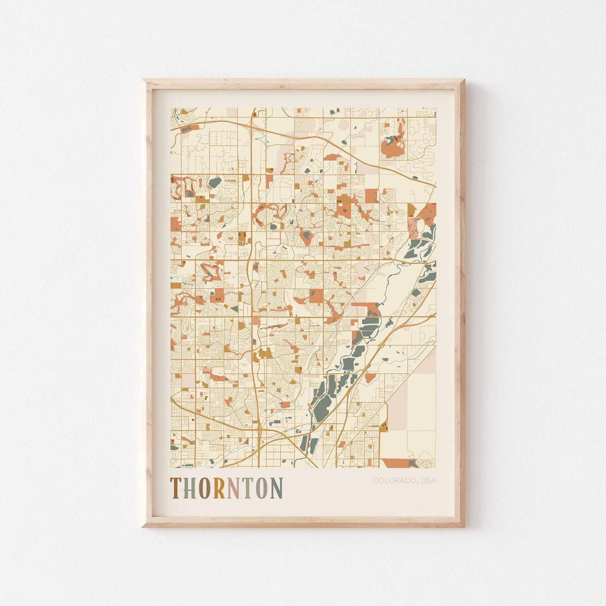 thornton, colorado map poster - image 1