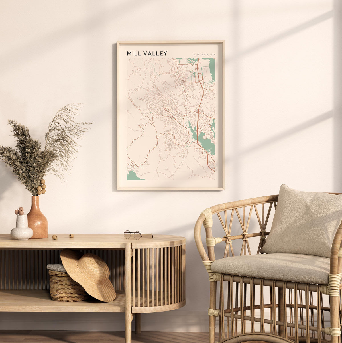 mill valley, california map poster - image 3