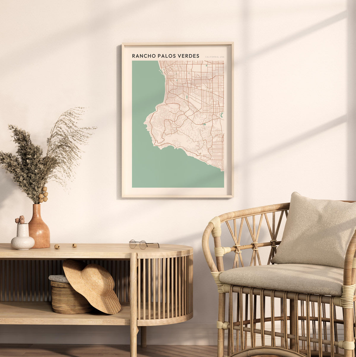 rancho palos verdes, california map poster - image 3