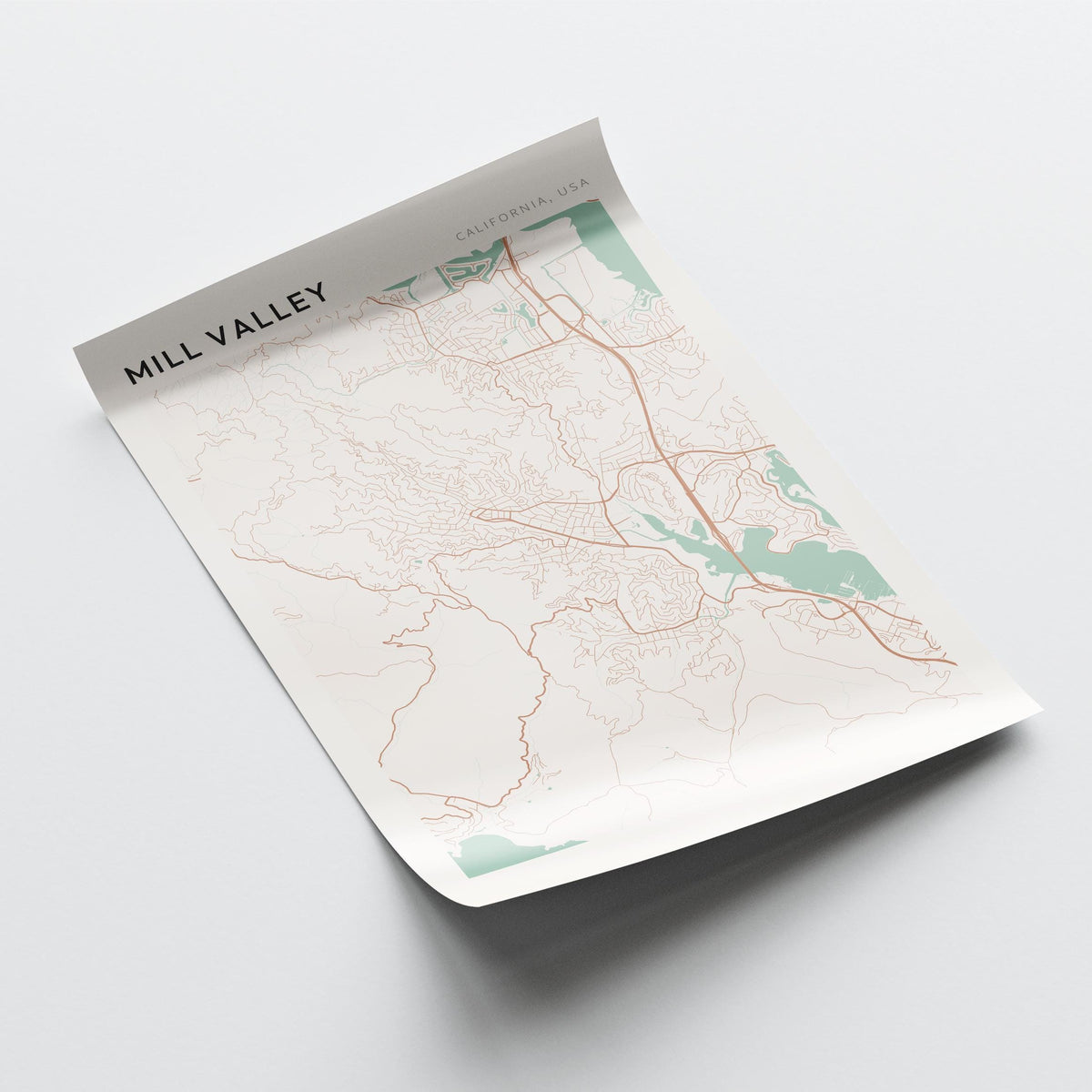mill valley, california map poster - image 4