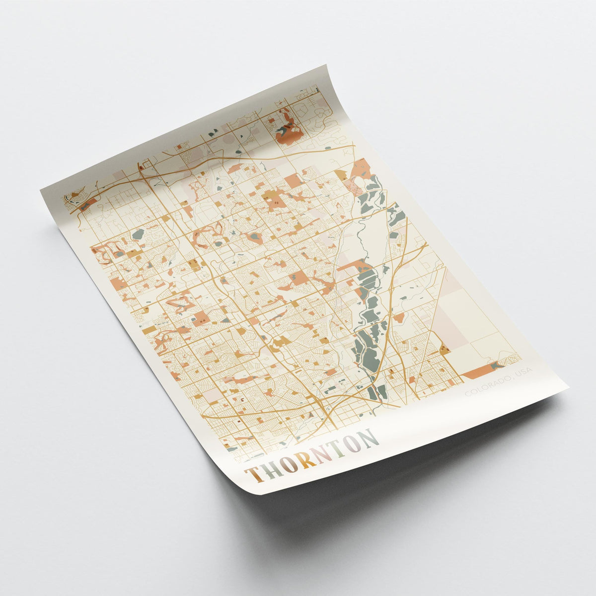 thornton, colorado map poster - image 4