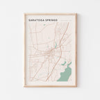 saratoga springs, new york map poster - image 1