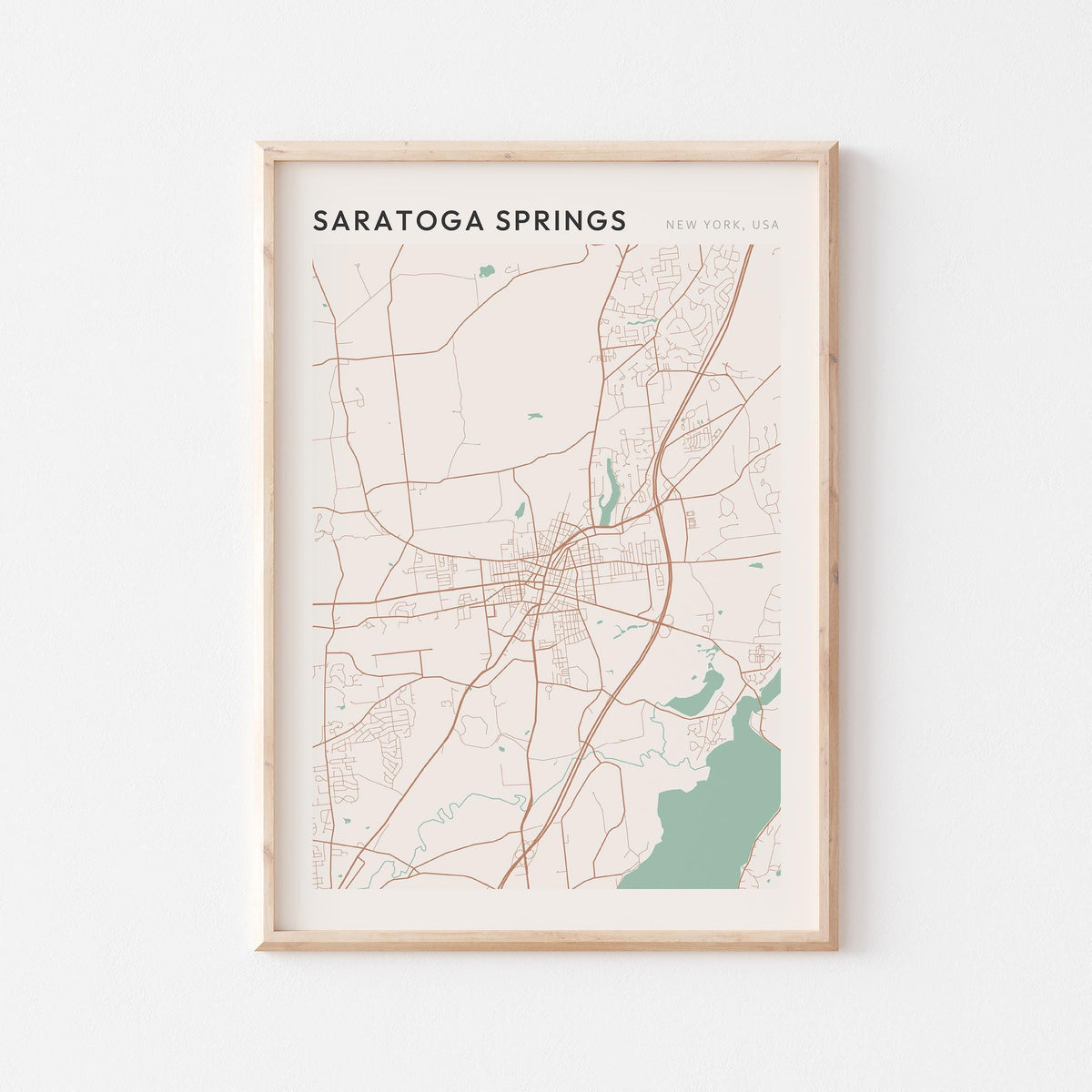 saratoga springs, new york map poster - image 1