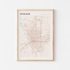 spokane, washington map poster - image 1