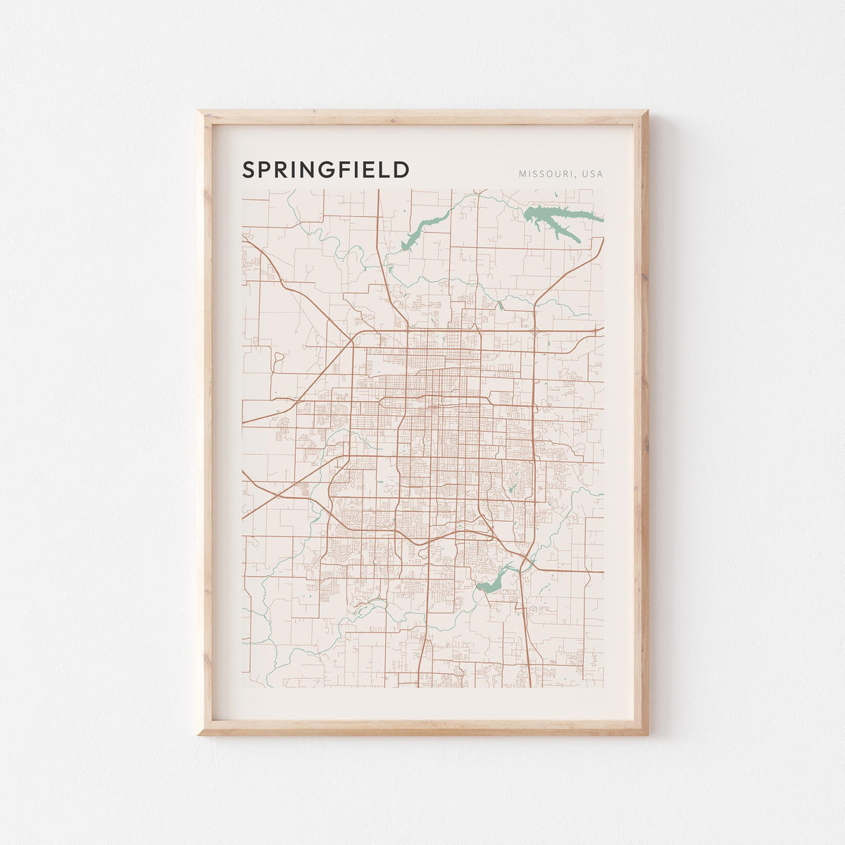 springfield, missouri map poster - image 1