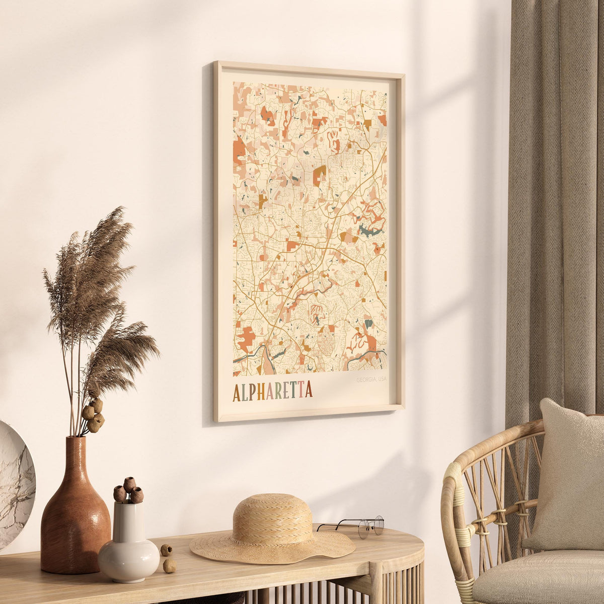 alpharetta, georgia map poster - image 3