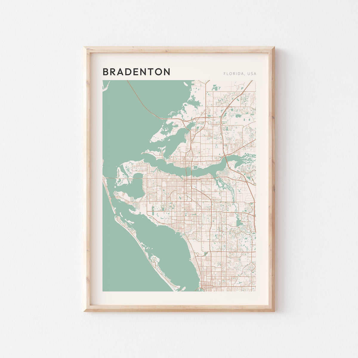 bradenton, florida map poster - image 1