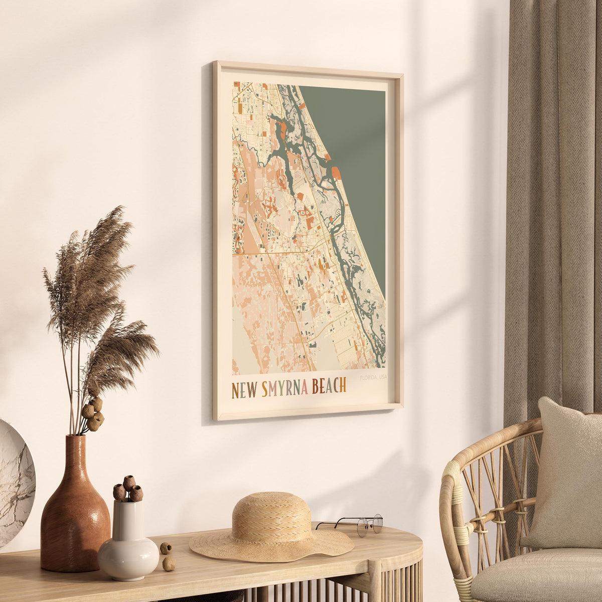 new smyrna beach, florida map poster - image 2