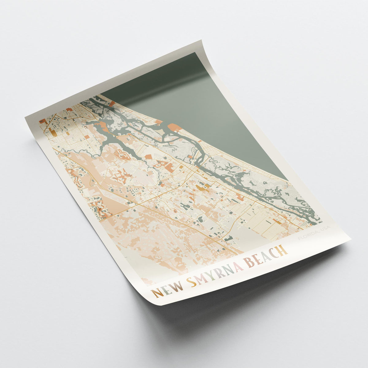 new smyrna beach, florida map poster - image 4
