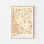 saratoga, california map poster - image 1