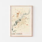 lake charles, louisiana map poster - image 1