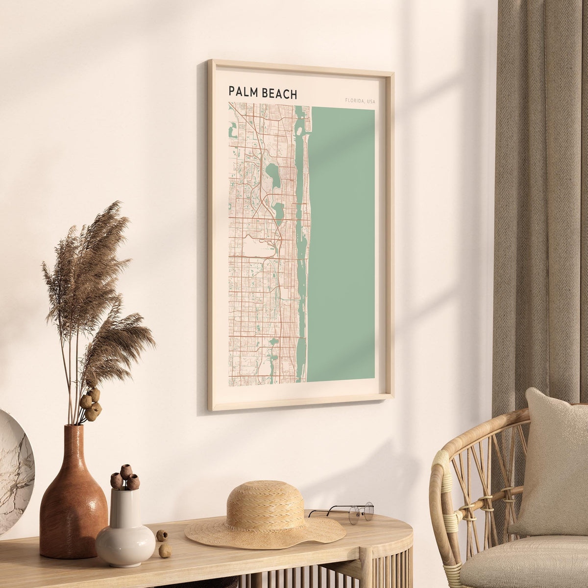 palm beach, florida map poster - image 2