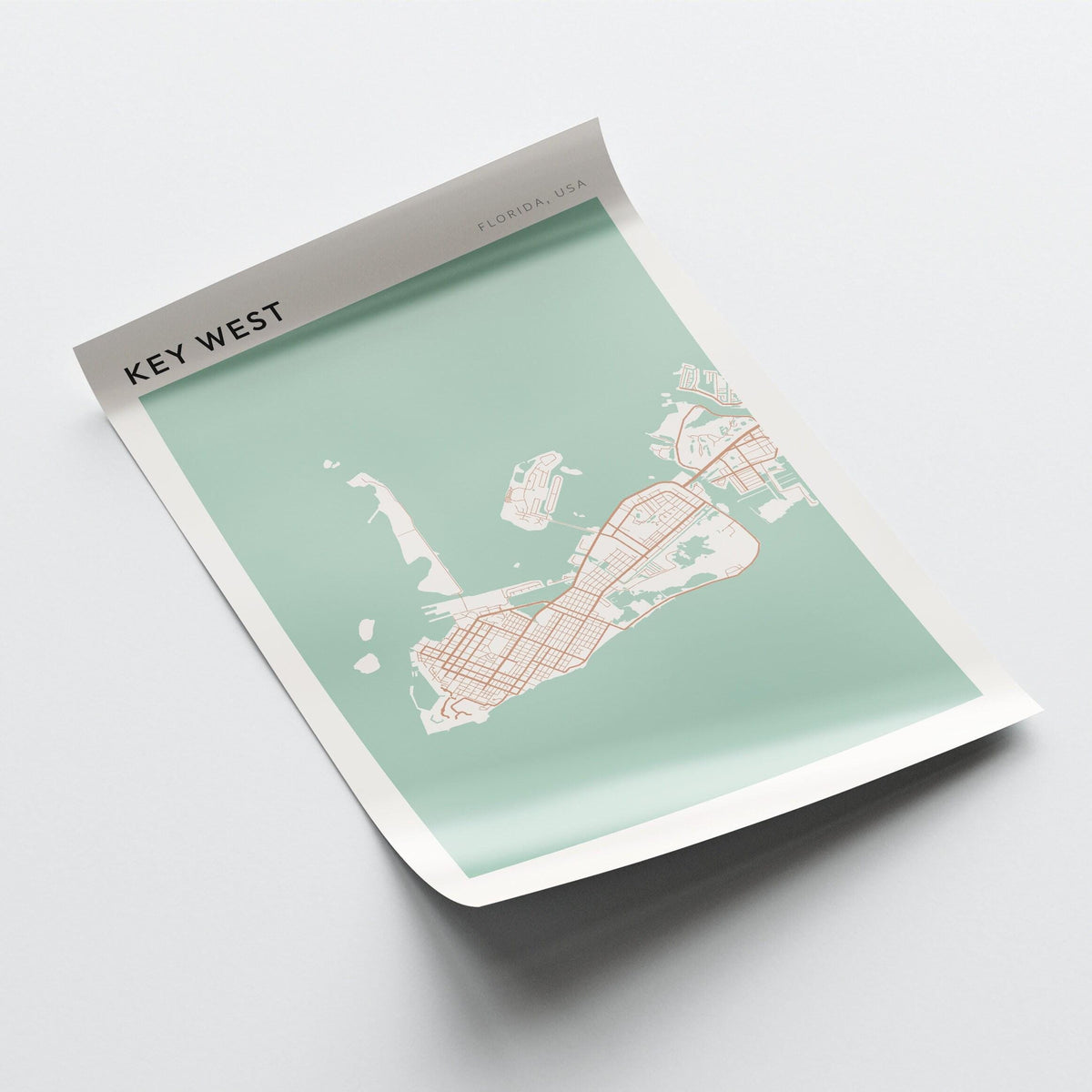 key west, florida map poster - image 4