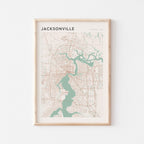 jacksonville, florida map poster - image 1