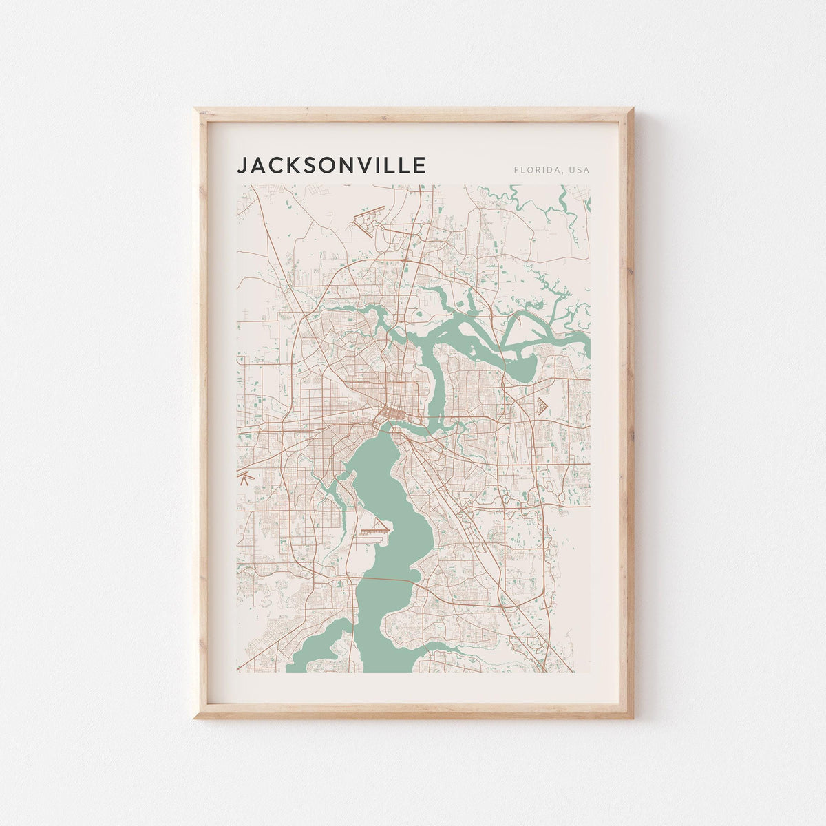 jacksonville, florida map poster - image 1
