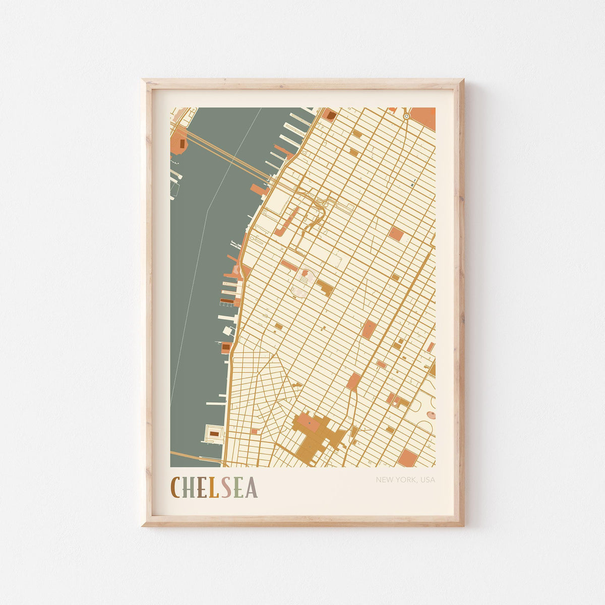 chelsea, new york map poster - image 1