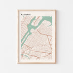 astoria, new york map poster - image 1