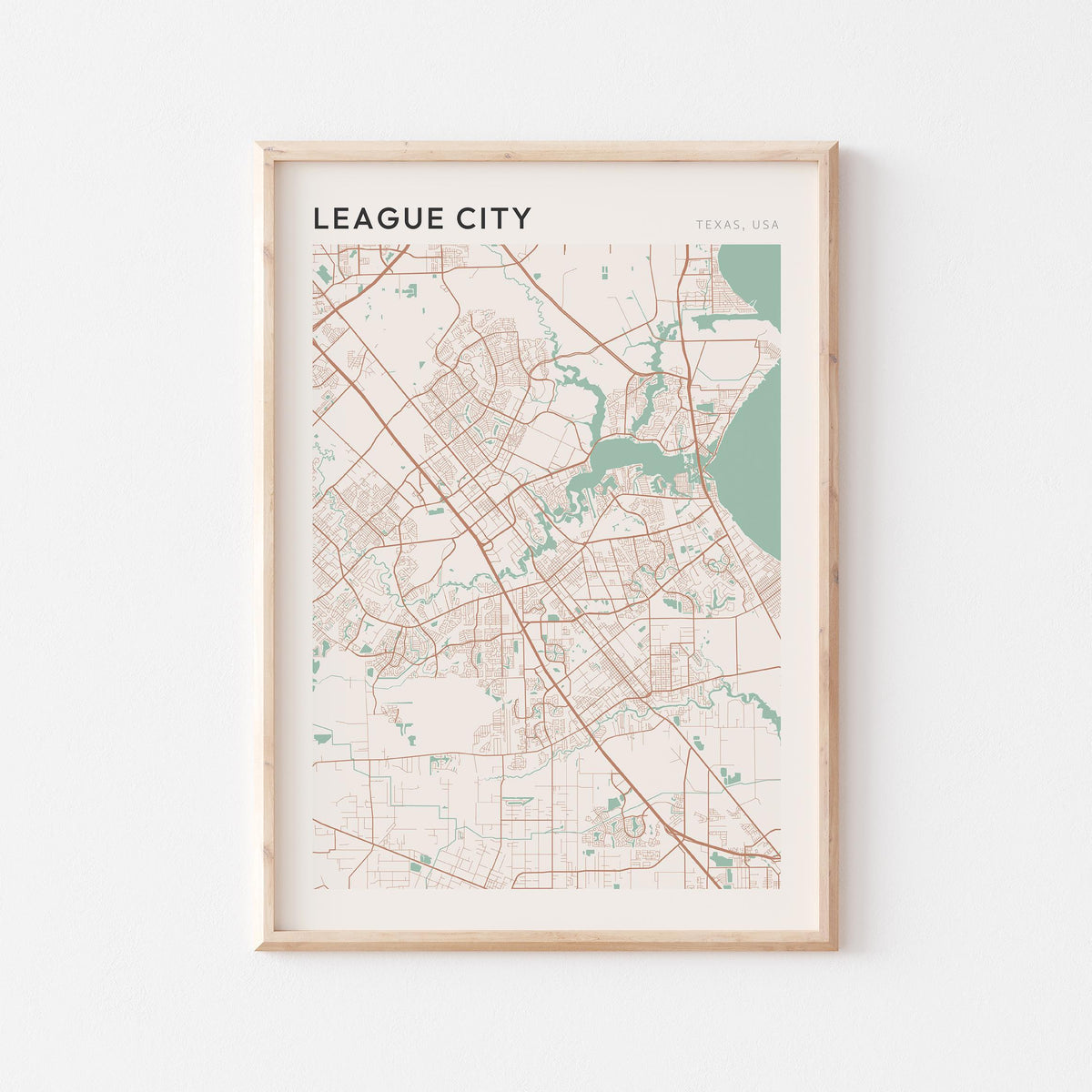 league city, texas map poster - image 1