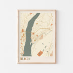 beacon, new york map poster - image 1