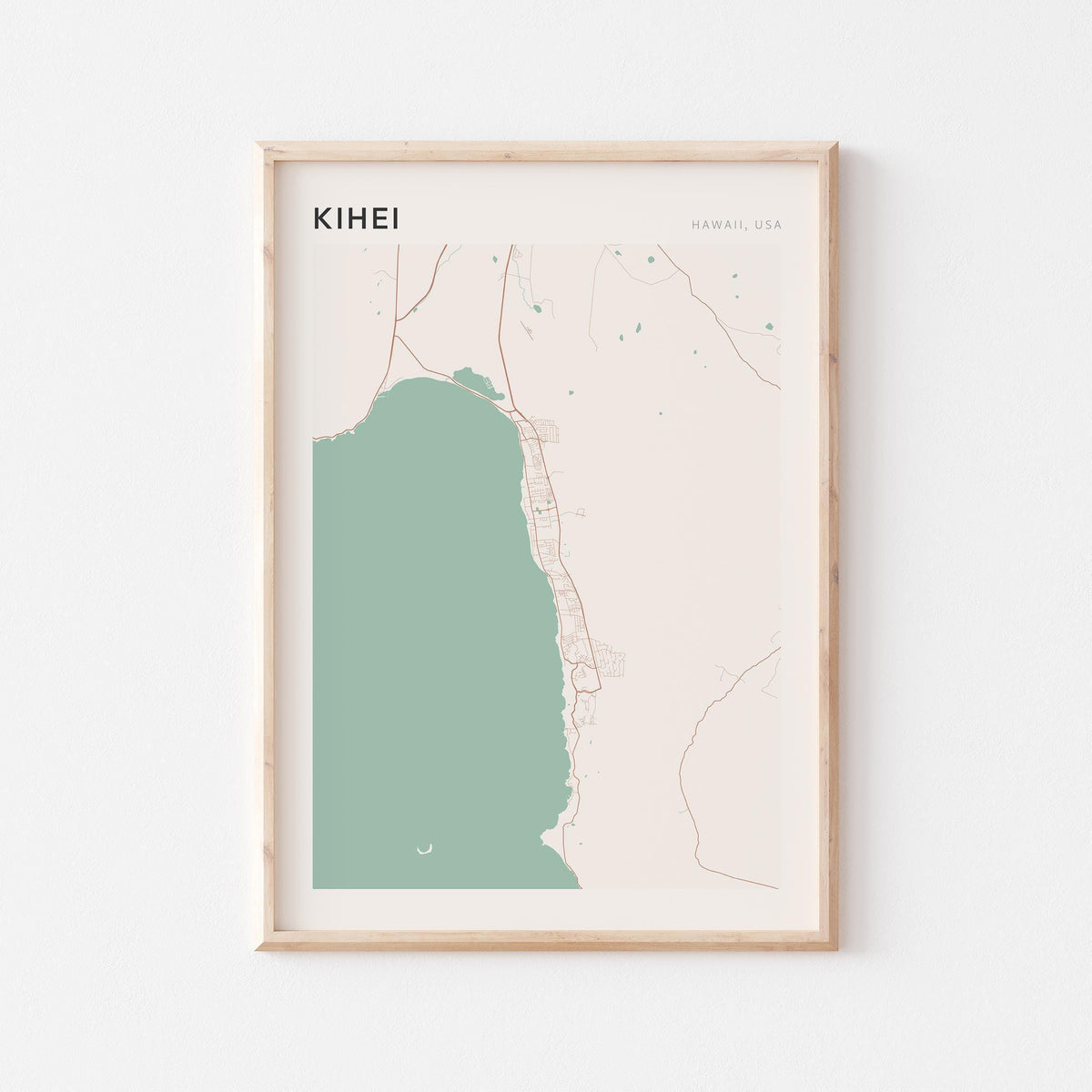kihei, hawaii map poster - image 1