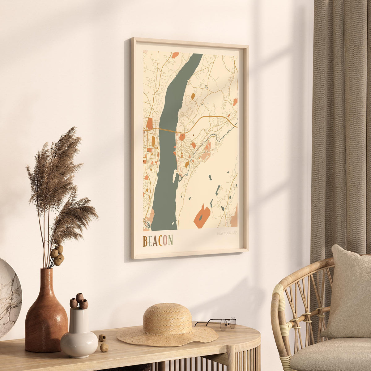 beacon, new york map poster - image 2