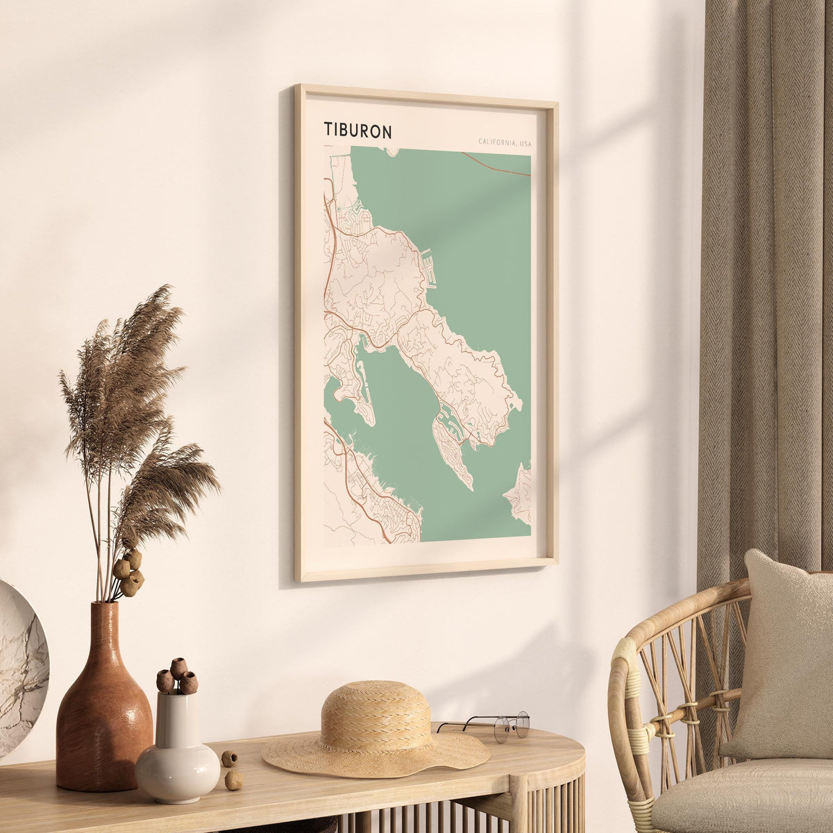 tiburon, california map poster - image 2