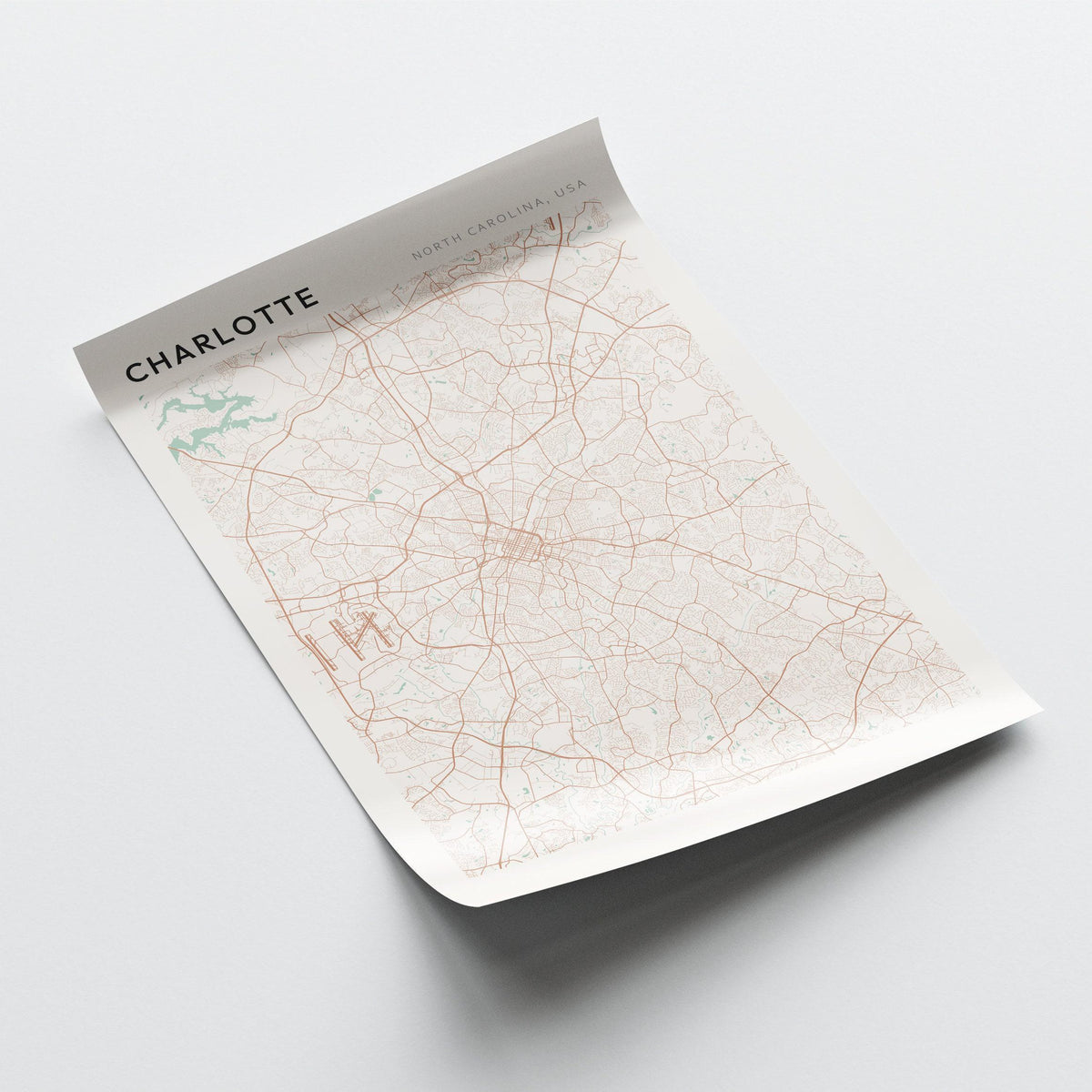 charlotte, north carolina map poster - image 3