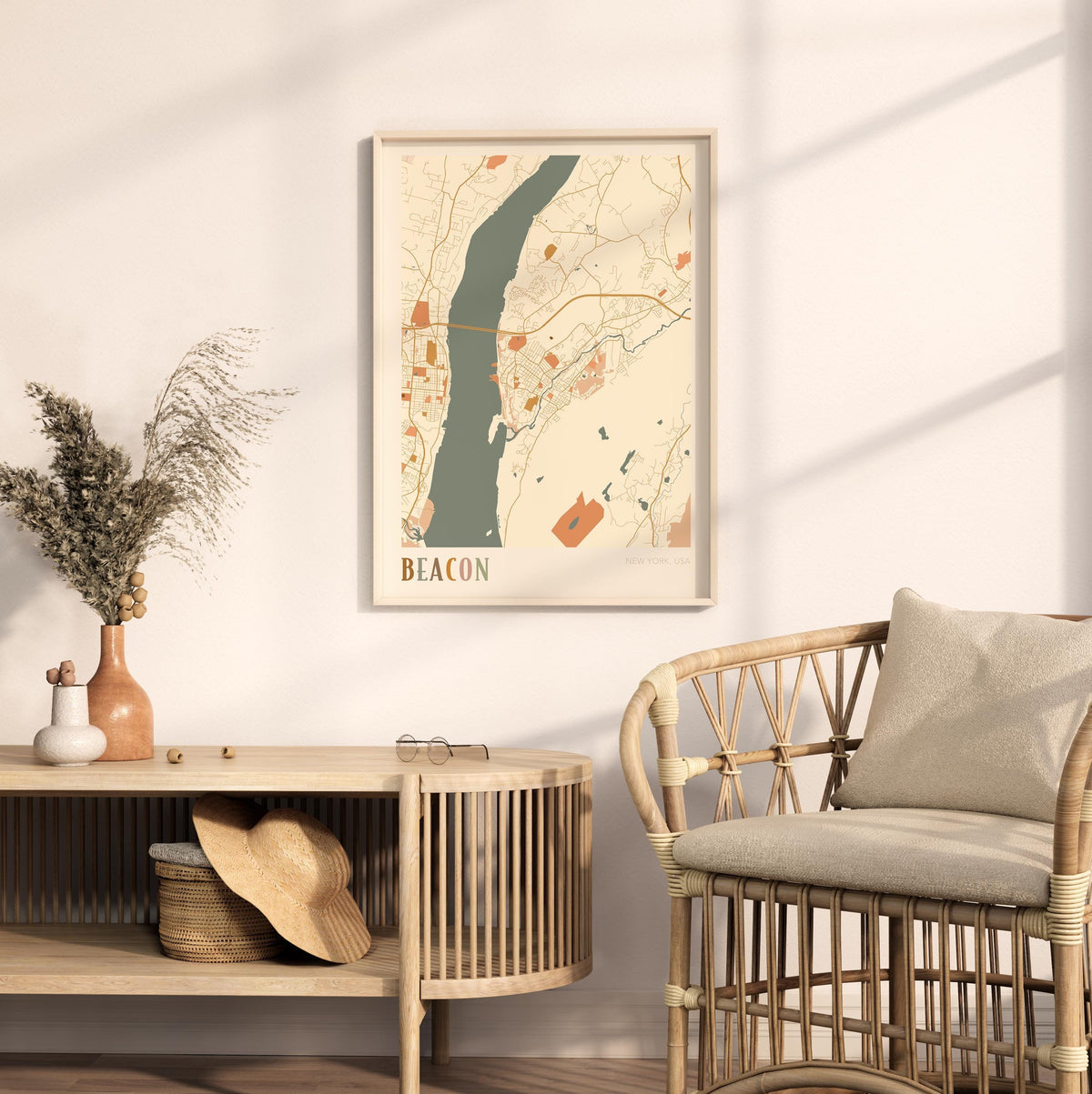 beacon, new york map poster - image 3