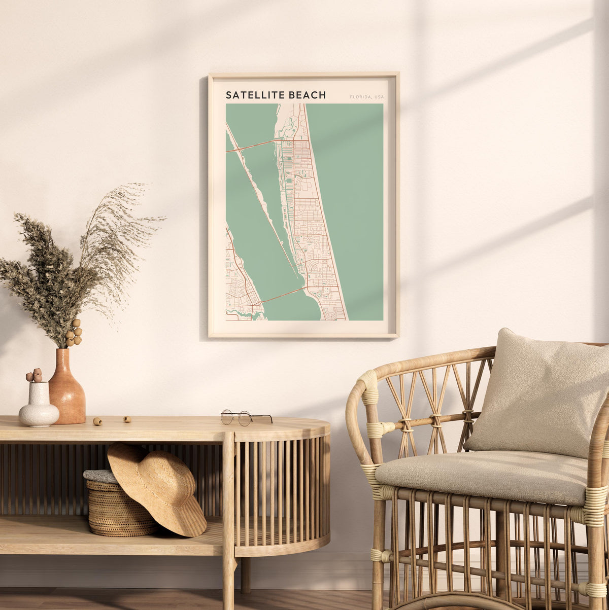 satellite beach, florida map poster - image 3