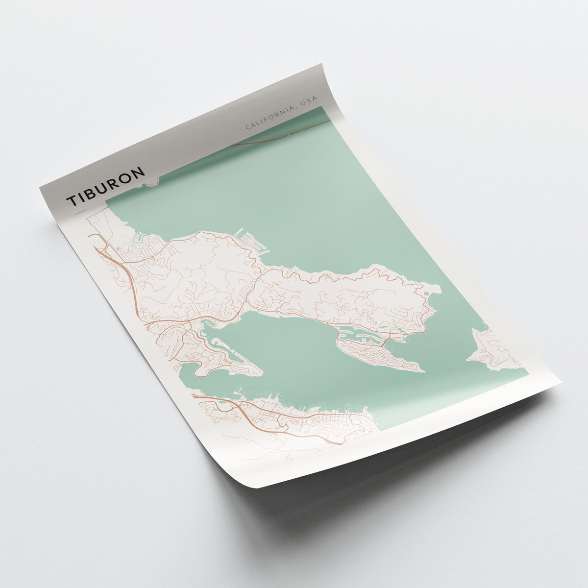 tiburon, california map poster - image 4