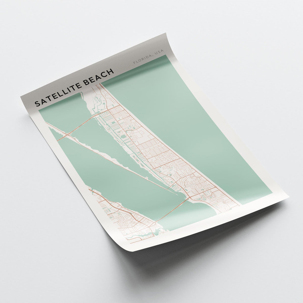 satellite beach, florida map poster - image 4