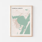 corpus christi, texas map poster - image 1