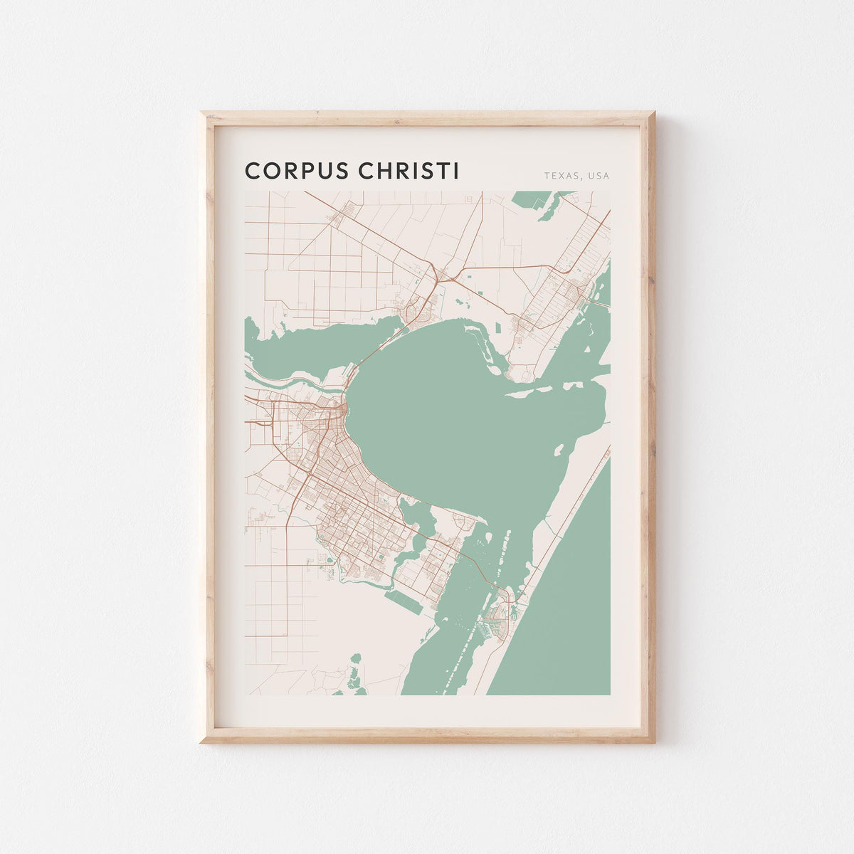 corpus christi, texas map poster - image 1