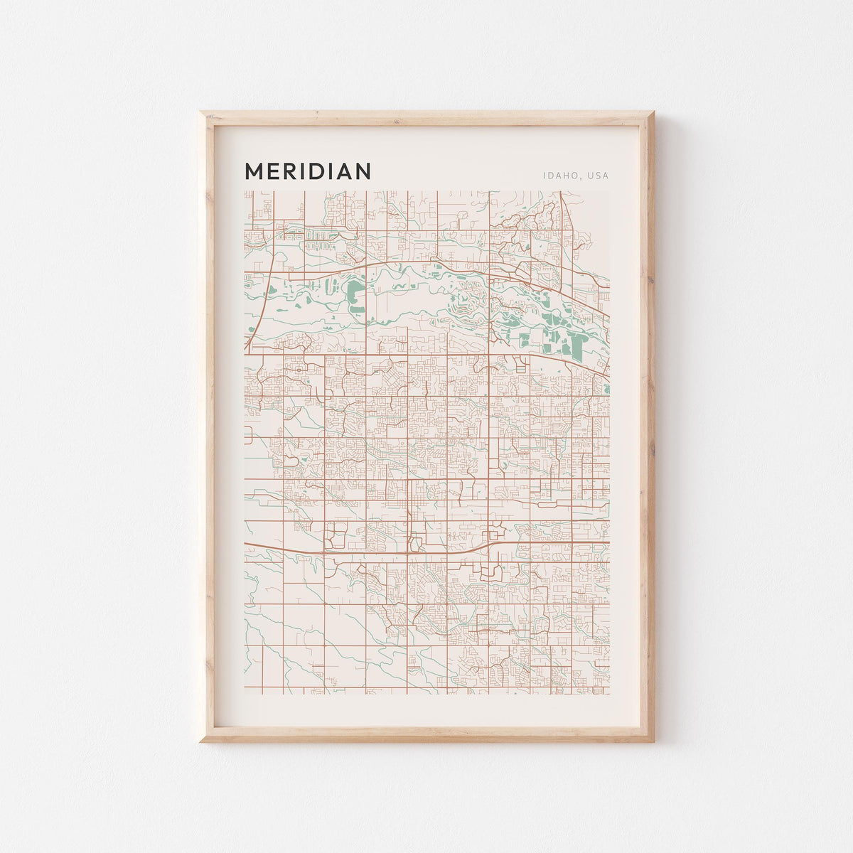 meridian, idaho map poster - image 1